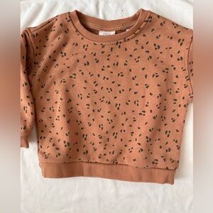 Zara Kids Brown and Black Patterned Sweatshirt